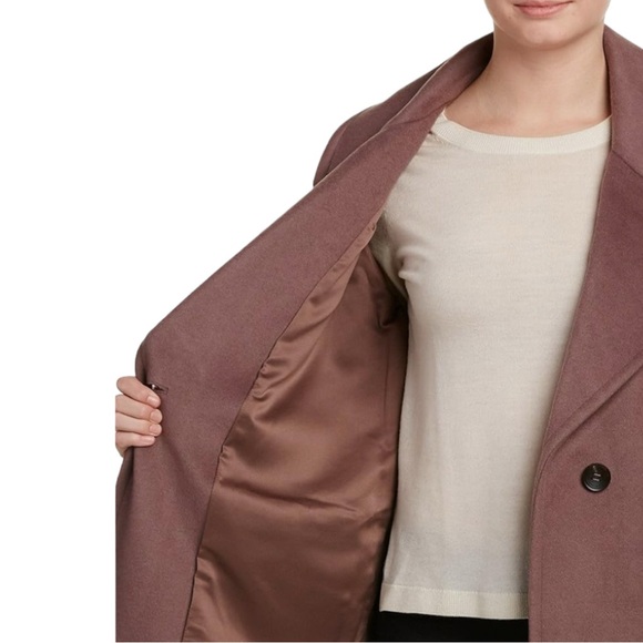 Badgley Mischka Women's Oversized Wool Cocoon Coat Lavender Mist Sz Large - Picture 11 of 15